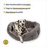 Dalstra rundes Flauschiges Hundebett Grau