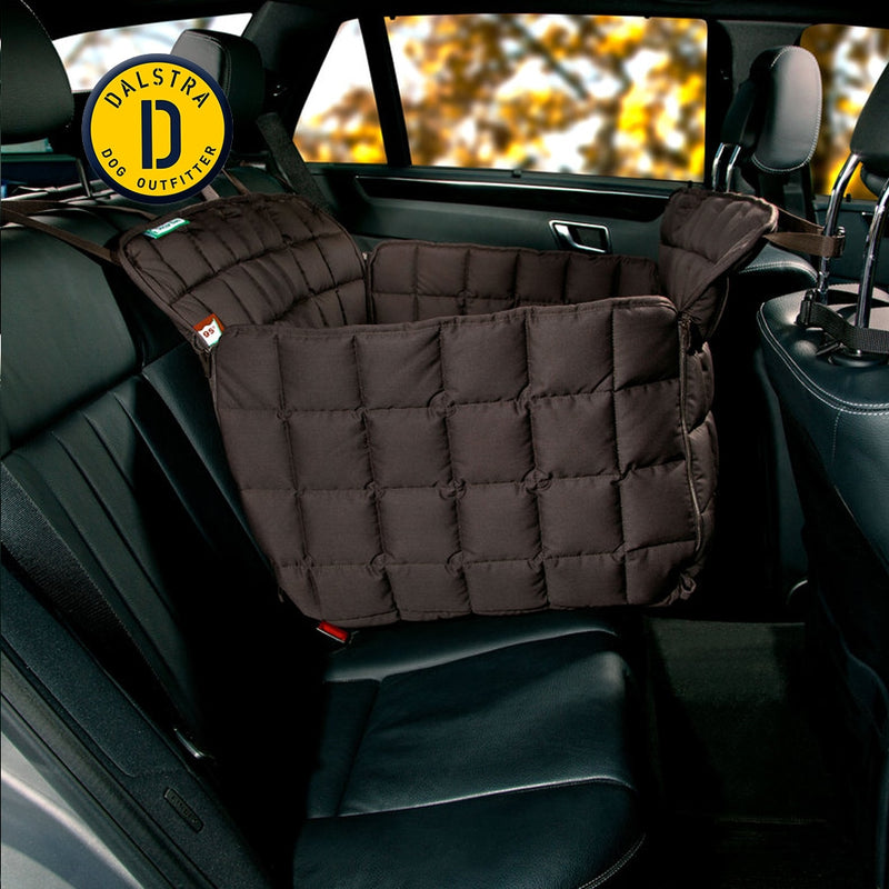 Doctor Bark 2-Sitz-Autoschondecke für die Rückbank 95° waschbar Braun