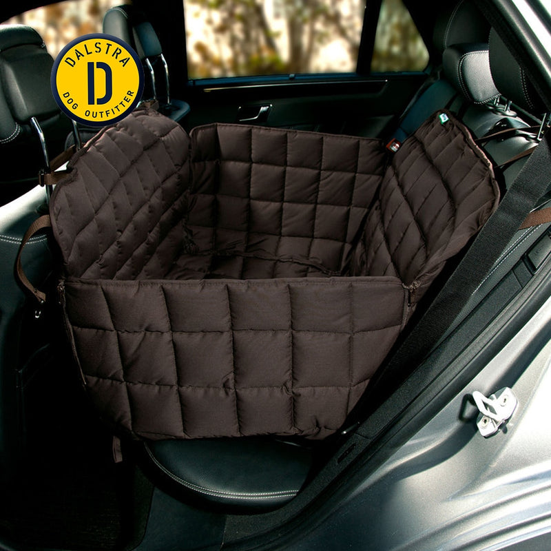 Doctor Bark 2-Sitz-Autoschondecke für die Rückbank 95° waschbar Braun