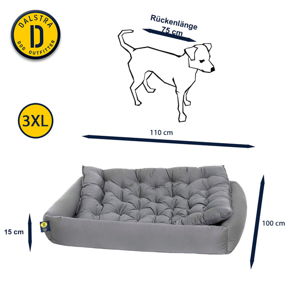 Dalstra Hundebett mit Hundekissen Grau