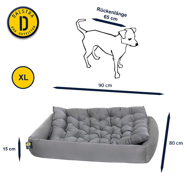 Dalstra Hundebett mit Hundekissen Grau