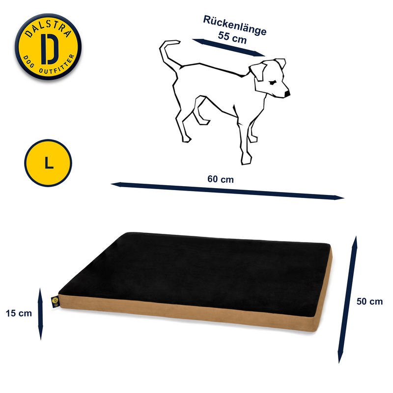 Orthopädische Hundematratze Beige / Schwarz